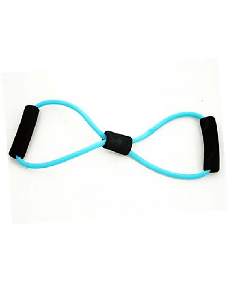 Training Resistance Bands Rope Tube Workout Exercise for Yoga 8 Type Fashion Body Fitness (Random Color)