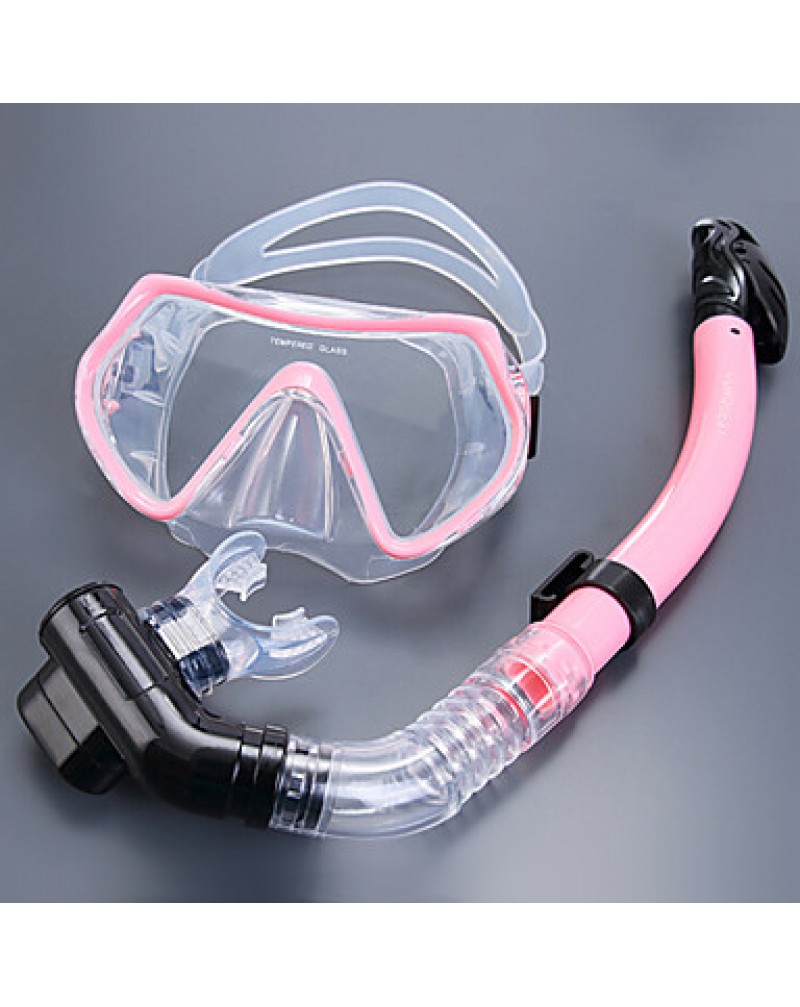 Full Dry Snorkel Goggles Breathing Tube Suit Snorkeling Equipment Tempered Glass