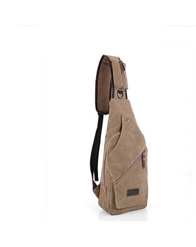 Korean Version Of Casual Men's Chest Pack Male Sports Bag Canvas Small Satchel Multifunction Outdoor