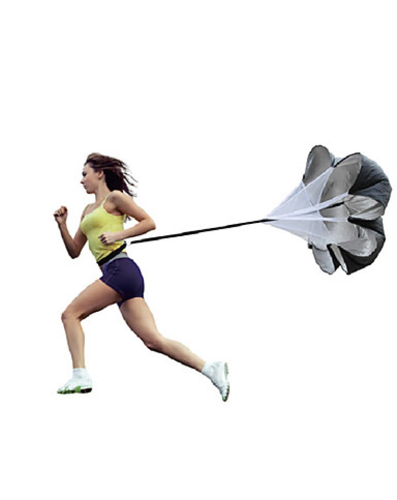 1Pc Black 56" Speed Resistance Training Exercise Parachute Umbrella Running Chute Outdoor