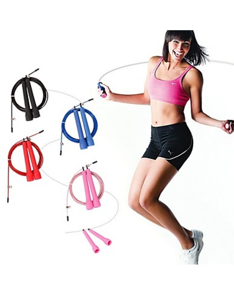 Crossfit Speed Canle Wire Skipping Jump Rope Adjustable Length Cardio Heart