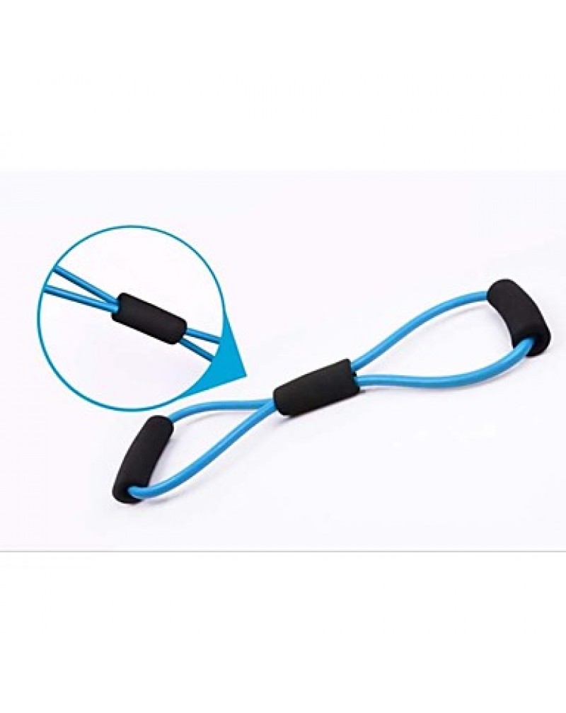 Training Resistance Bands Rope Tube Workout Exercise for Yoga 8 Type Fashion Body Fitness (Random Color)