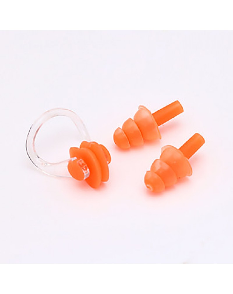 Nose Clips and EarPlugs Silicone Materials for Adult(Random Colors)