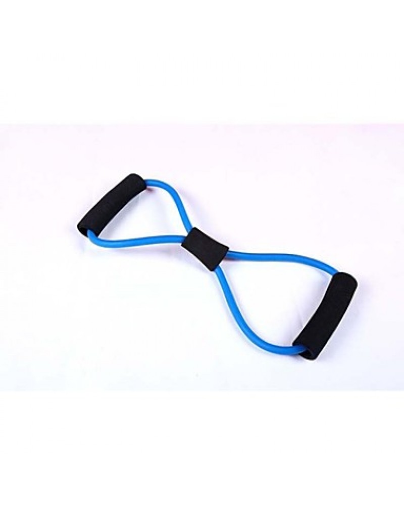 Training Resistance Bands Rope Tube Workout Exercise for Yoga 8 Type Fashion Body Fitness (Random Color)