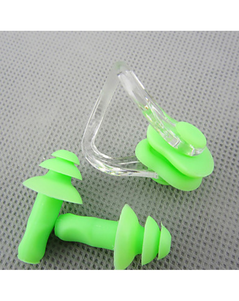 Nose Clips and EarPlugs Silicone Materials for Adult(Random Colors)