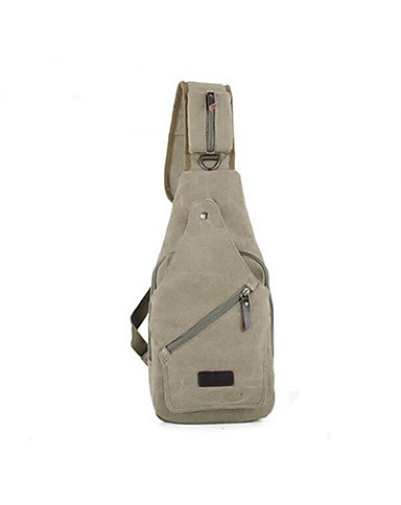 Korean Version Of Casual Men's Chest Pack Male Sports Bag Canvas Small Satchel Multifunction Outdoor