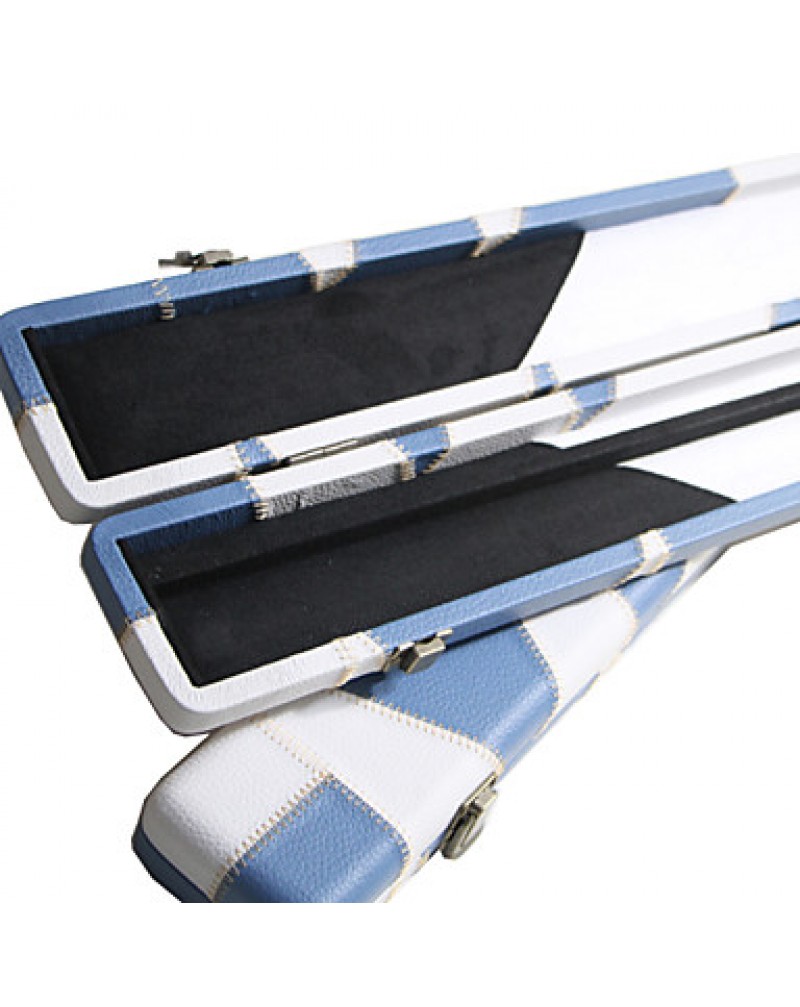 3/4 Handmade Snooker/Pool Hard Cue Case bule+WhiteColour